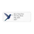 Search for hummingbirds return address labels Watercolor