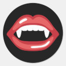 Search for vampire fang stickers Red
