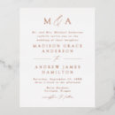 Search for monogram wedding invitations postcards Minimalist