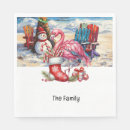 Search for beach christmas napkins Flamingo