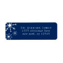 Search for blue snowflake return address labels Modern