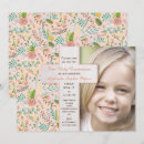 Search for floral first communion invitations Girly