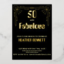 Search for black tie event birthday invitations Black and gold