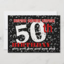 Search for humorous 50th birthday invitations Red