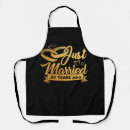 Search for wedding anniversary aprons Married