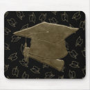 Search for graduation cap mousepads Black