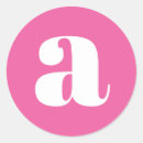 Search for hot pink monogram stickers Initial