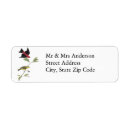 Search for scarlet return address labels Bird