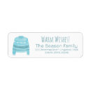 Search for warm wishes return address labels Watercolor