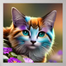 Search for calico cat posters Blue