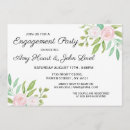 Search for watercolor flowers engagement party invitations Pink