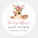 Search for deer thank you stickers Deer baby shower