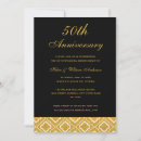 Search for gold and black 50th anniversary invitations Modern