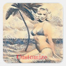 Search for retro pinup stickers Beach