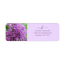 Search for purple monogram return address labels Initial