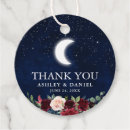 Search for celestial wedding favour tags Moon and stars
