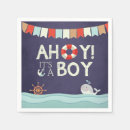Search for blue whale napkins Its a boy