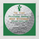 Search for golf 50th birthday invitations Green