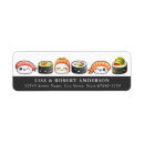 Search for rice return address labels Kawaii