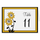 Search for sunflower numbers table cards Yellow