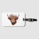Search for highland cattle luggage tags Floral