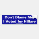 Search for vote for hillary bumper stickers Clinton