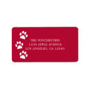 Search for red cat return address labels Festive