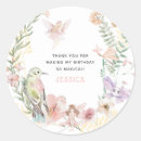 Search for princess birthday thank you stickers Watercolor