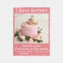 Search for birth announcement blankets Pink