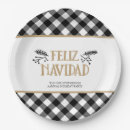Search for rustic christmas plates Black and white
