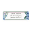 Search for blue and pink return address labels Hydrangea