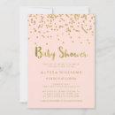 Search for confetti baby shower invitations Blush pink