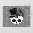Search for girly skull postcards Bow