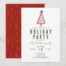 Search for pine tree christmas invitations Red