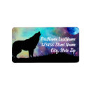 Search for wolf and moon return address labels Howling at the moon