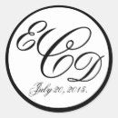 Search for monogram logo wedding stickers Simple