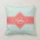 Search for mint green coral pink cushions Modern