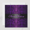 Search for zebra print sweet 16 invitations Purple