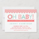 Search for coral baby shower invitations Typography