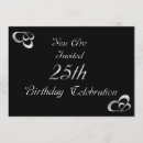 Search for 25th birthday invitations Typography