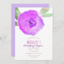 Search for purple flower birthday invitations Botanical