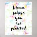 Search for bloom where you are planted posters Floral
