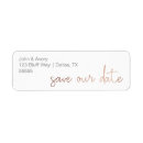 Search for gold save the date return address labels Foil