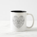 Search for heart mandala mugs Zen doodle style