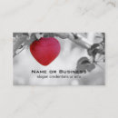 Search for heart shaped business cards Black and white