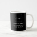 Search for branded coffee mugs Black and white