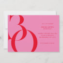 Search for red 30th birthday invitations Simple