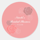 Search for coral bridal shower stickers Flowers