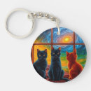 Search for cats in space key rings Cartoon