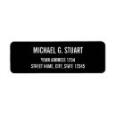 Search for masculine return address labels Black and white